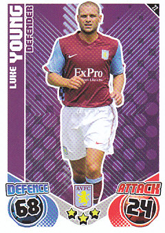 Luke Young Aston Villa 2010/11 Topps Match Attax #22